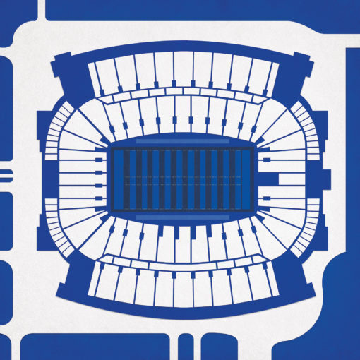 Commonwealth Stadium Map Art by City Prints