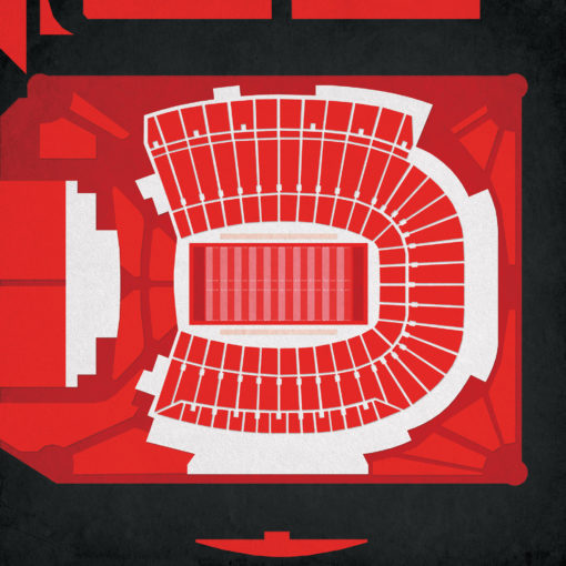 Papa John's Cardinal Stadium Map Art by City Prints