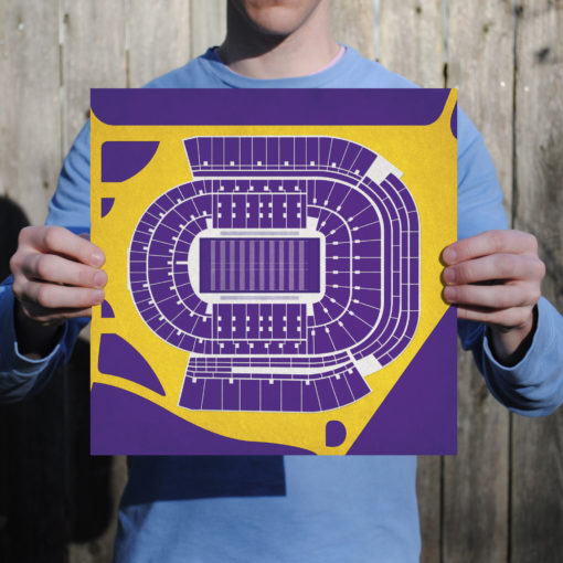 Tiger Stadium Map Art by City Prints - Image 2