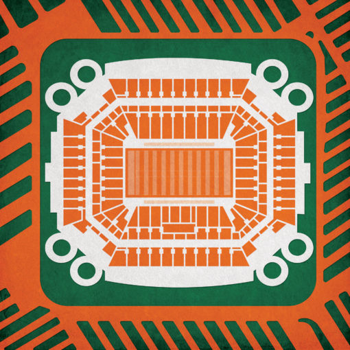 Hard Rock Stadium Map Art by City Prints