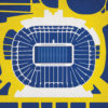 Michigan Stadium Map Art by City Prints
