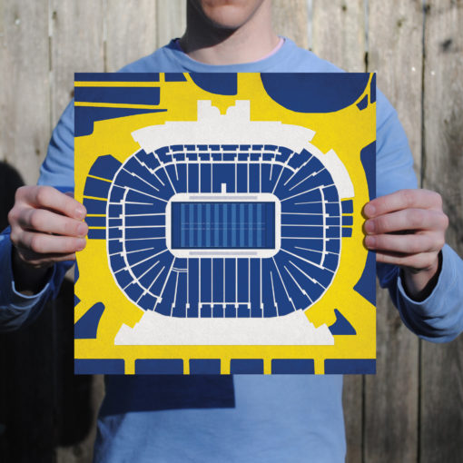 Michigan Stadium Map Art by City Prints - Image 2