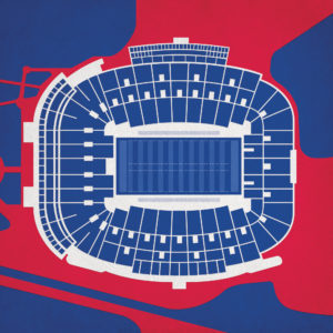 Vaught-Hemingway Stadium Map Art by City Prints