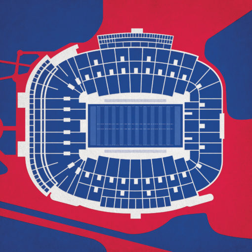 Vaught-Hemingway Stadium Map Art by City Prints