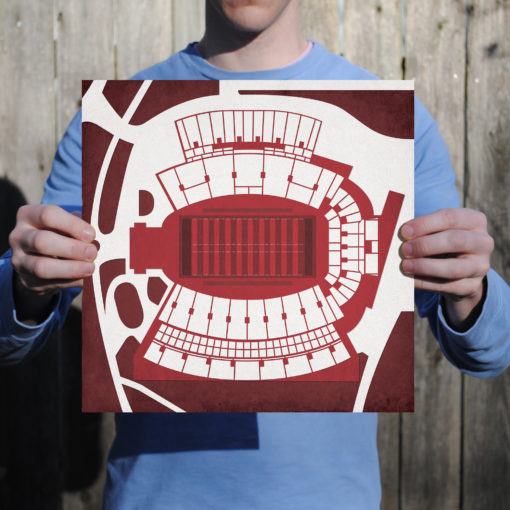 Davis Wade Stadium at Scott Field Map Art by City Prints - Image 2