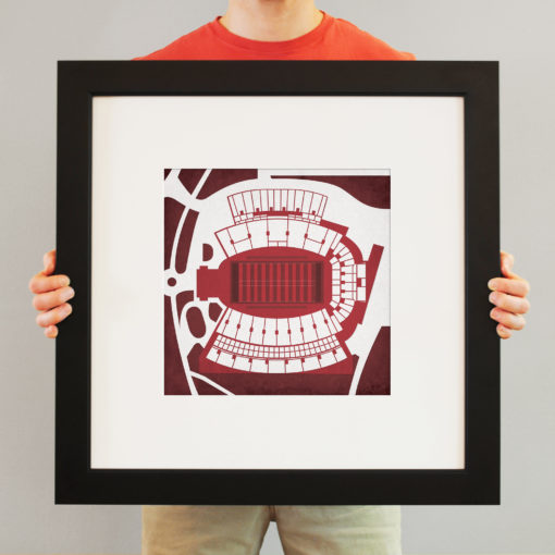 Davis Wade Stadium at Scott Field Map Art by City Prints - Image 3