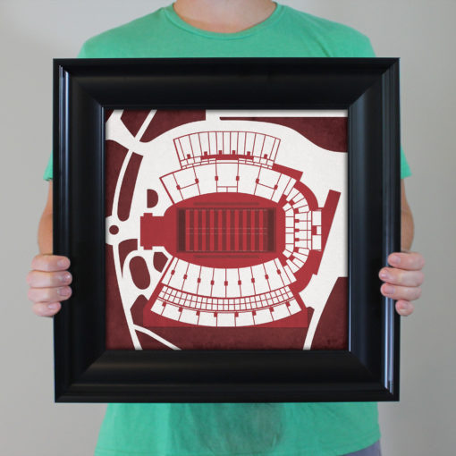 Davis Wade Stadium at Scott Field Map Art by City Prints - Image 4