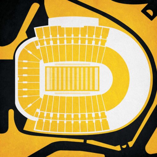 Faurot Field at Memorial Stadium Map Art by City Prints