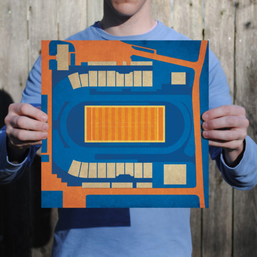 Hughes Stadium Map Art by City Prints - Image 2