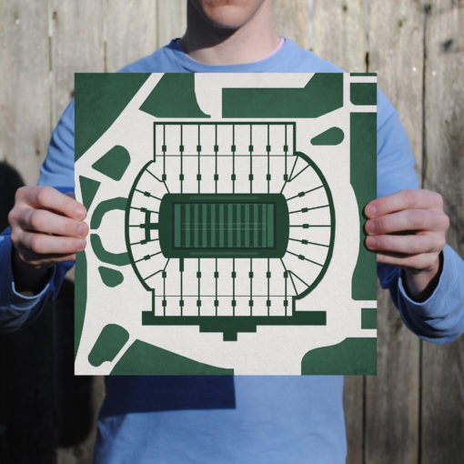 Spartan Stadium Map Art by City Prints - Image 2
