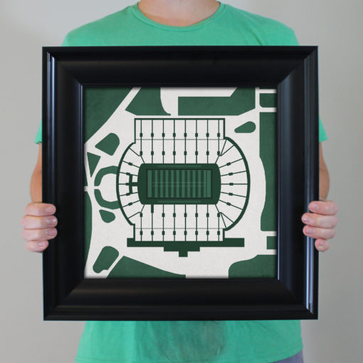Spartan Stadium Map Art by City Prints - Image 4