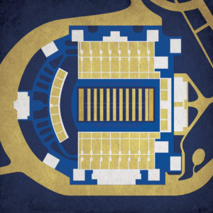 Navy Marine Corps Memorial Stadium Map Art by City Prints