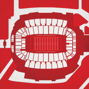 Carter-Finley Stadium Map Art by City Prints