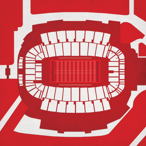 Carter-Finley Stadium Map Art by City Prints