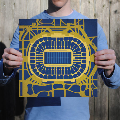 Notre Dame Stadium Map Art - Image 2
