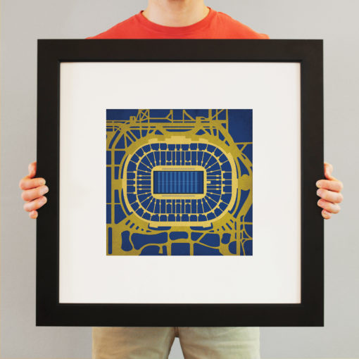 Notre Dame Stadium Map Art - Image 3