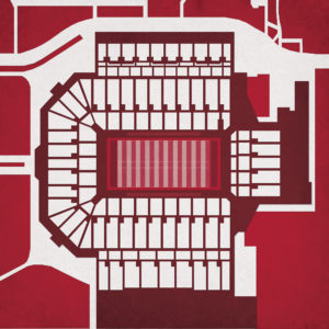Gaylord Family Oklahoma Memorial Stadium Map Art by City Prints