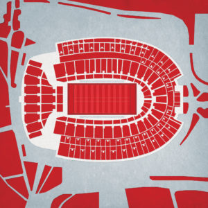Ohio Stadium Map Art by City Prints