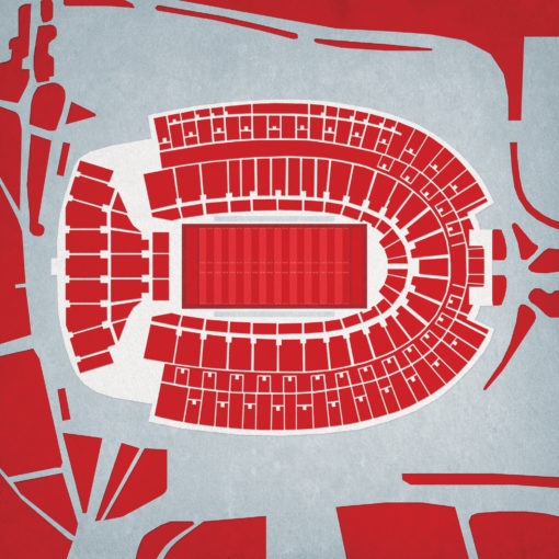 Ohio Stadium Map Art by City Prints