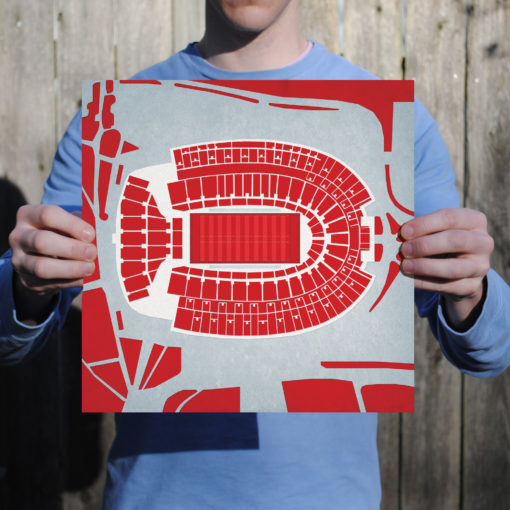 Ohio Stadium Map Art by City Prints - Image 2