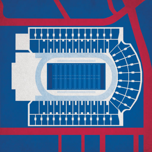 Franklin Field Map Art by City Prints