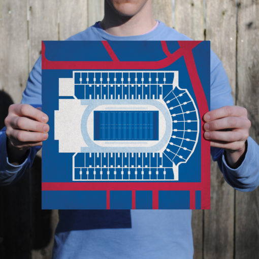 Franklin Field Map Art by City Prints - Image 2