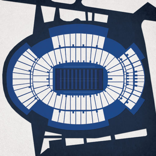 Beaver Stadium Map Art by City Prints