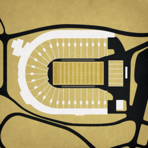 Ross-Ade Stadium Map Art by City Prints