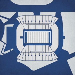 Rice Stadium Map Art by City Prints