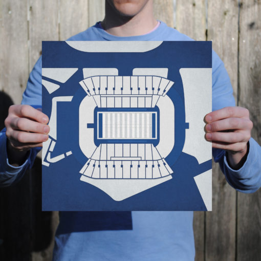 Rice Stadium Map Art by City Prints - Image 2