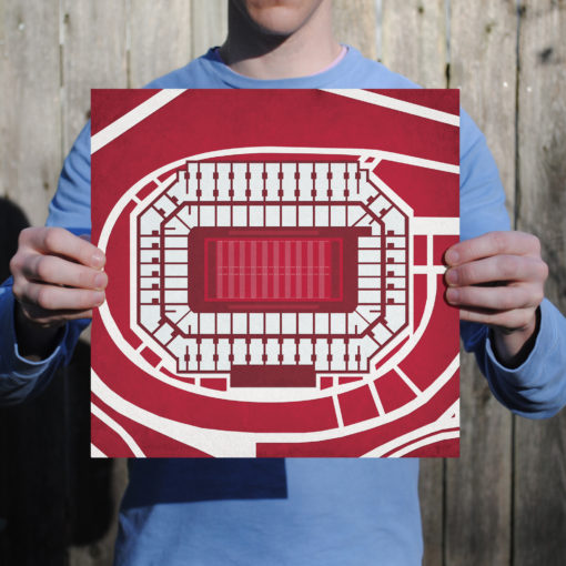 Stanford Stadium Map Art by City Prints - Image 2