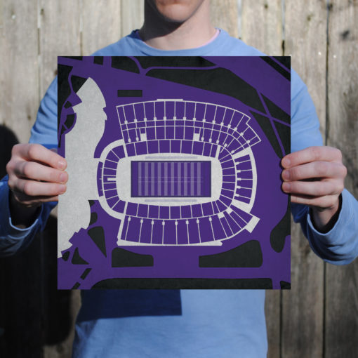 Amon G. Carter Stadium Map Art by City Prints - Image 2