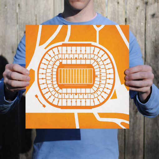 Neyland Stadium Map Art by City Prints - Image 2