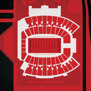 Jones AT&T Stadium Map Art by City Prints