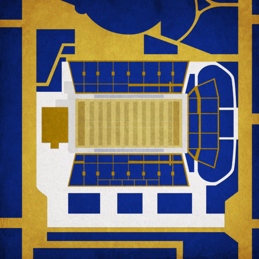Skelly Field at H. A. Chapman Stadium Map Art by City Prints