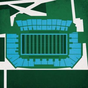 Yulman Stadium Map Art by City Prints