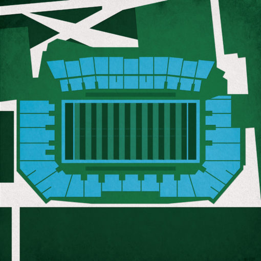 Yulman Stadium Map Art by City Prints