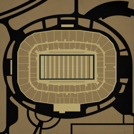 Bright House Networks Stadium Map Art by City Prints