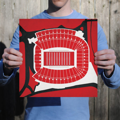 Sanford Stadium Map Art by City Prints - Image 2