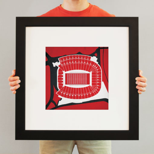 Sanford Stadium Map Art by City Prints - Image 3