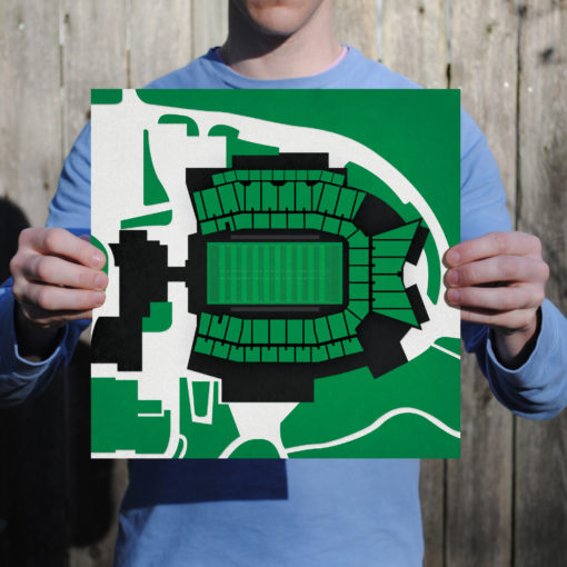Apogee Stadium Map Art by City Prints - Image 2