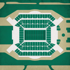 Raymond James Stadium Map Art by City Prints