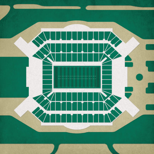 Raymond James Stadium Map Art by City Prints