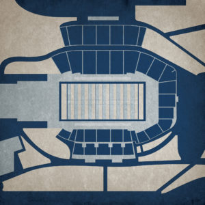 Romney Stadium Map Art by City Prints