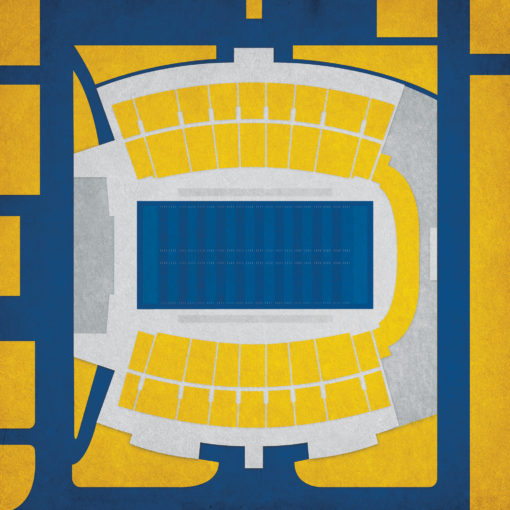 Finley Stadium Map Art by City Prints