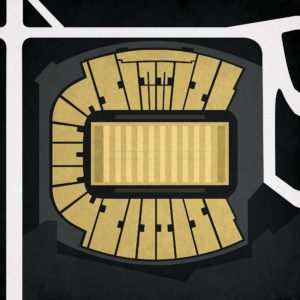 Vanderbilt Stadium Map Art by City Prints