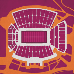 Lane Stadium Map Art by City Prints