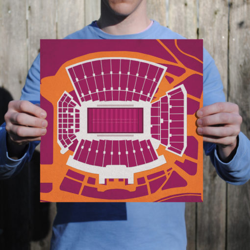 Lane Stadium Map Art by City Prints - Image 2