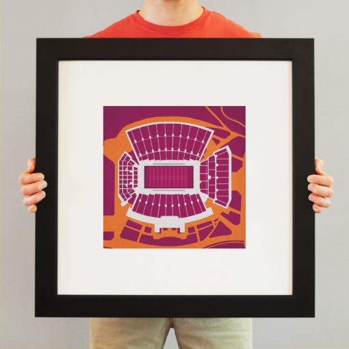 Lane Stadium Map Art by City Prints - Image 3