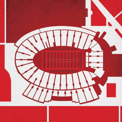 Camp Randall Stadium Map Art by City Prints